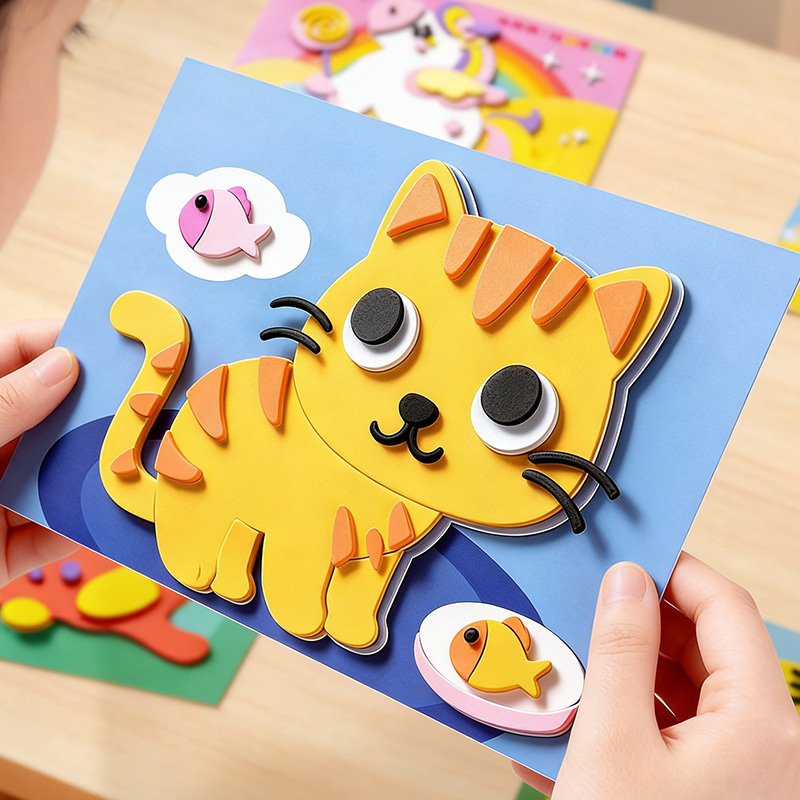 Science Project - Adesivi 3D per bambini, 10 fogli