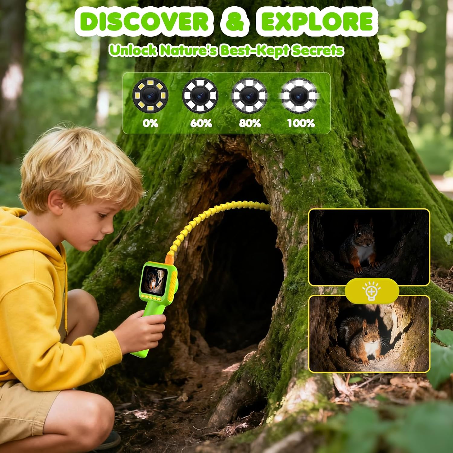Science Nature - Endoscopio per Bambini, Telecamera a Serpente