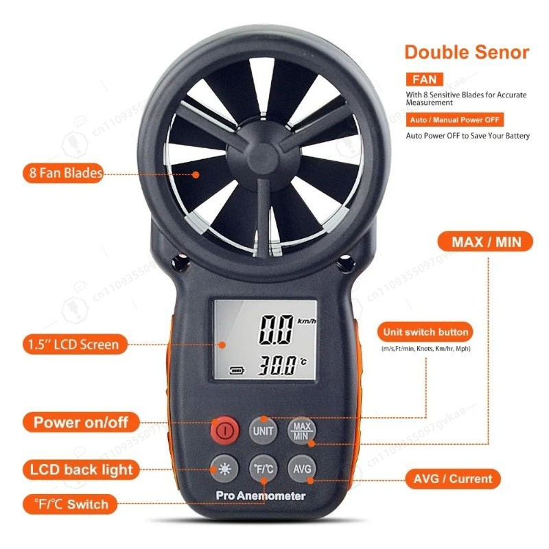 Anemometro Digitale BT-100 Por - Anemometer Wind Speed recensione e prezzo